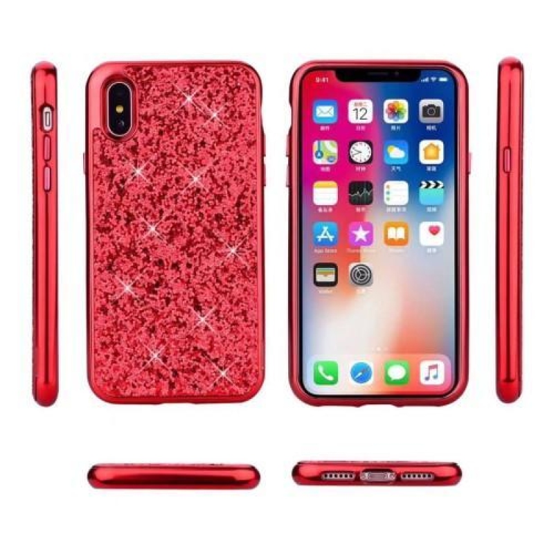 Flirt 2v1 plastový obal na iPhone X - červený