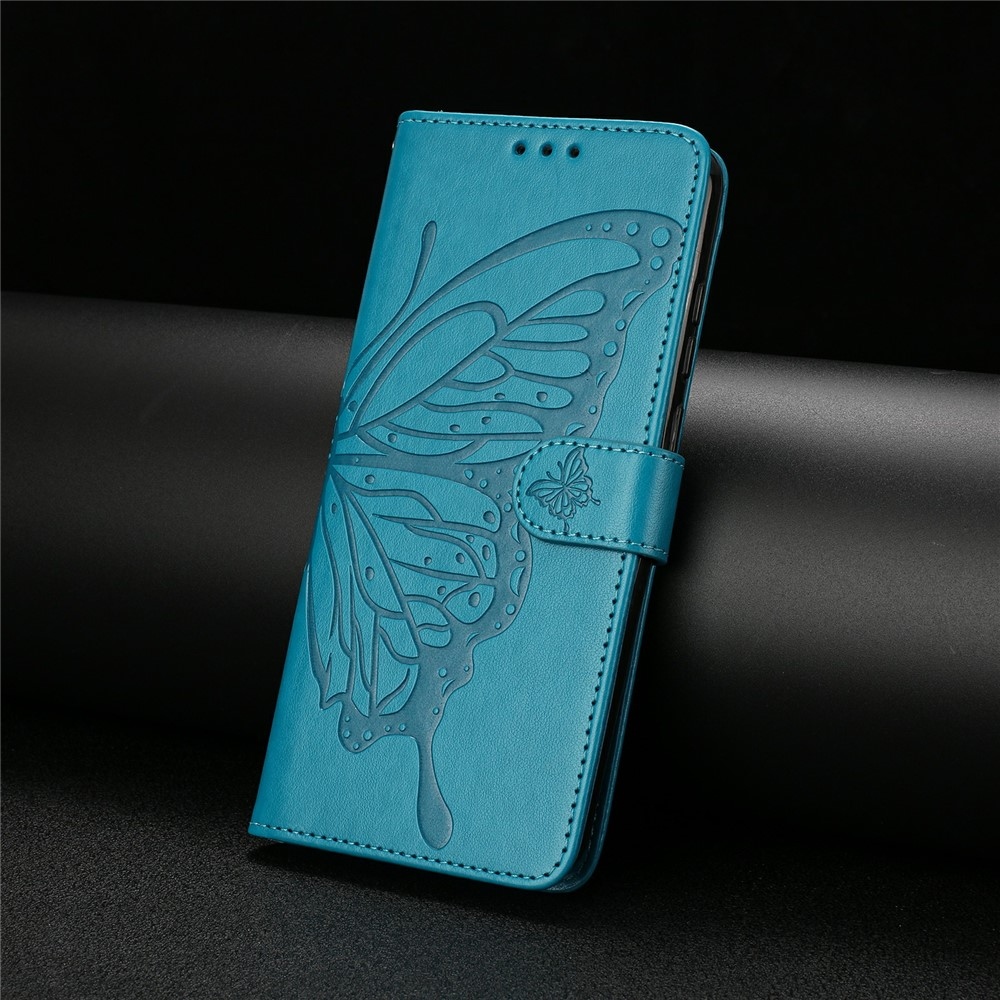 Floral Butterfly knížkové pouzdro na Xiaomi 17 - modré