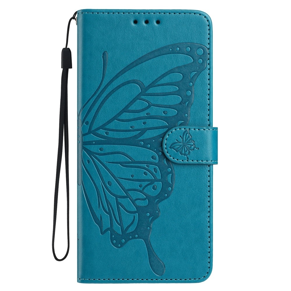 Floral Butterfly knížkové pouzdro na Xiaomi 17 - modré
