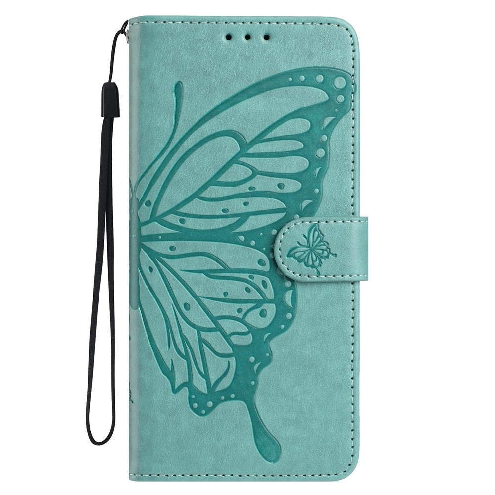 Floral Butterfly knížkové pouzdro na Xiaomi 17 - modrozelené