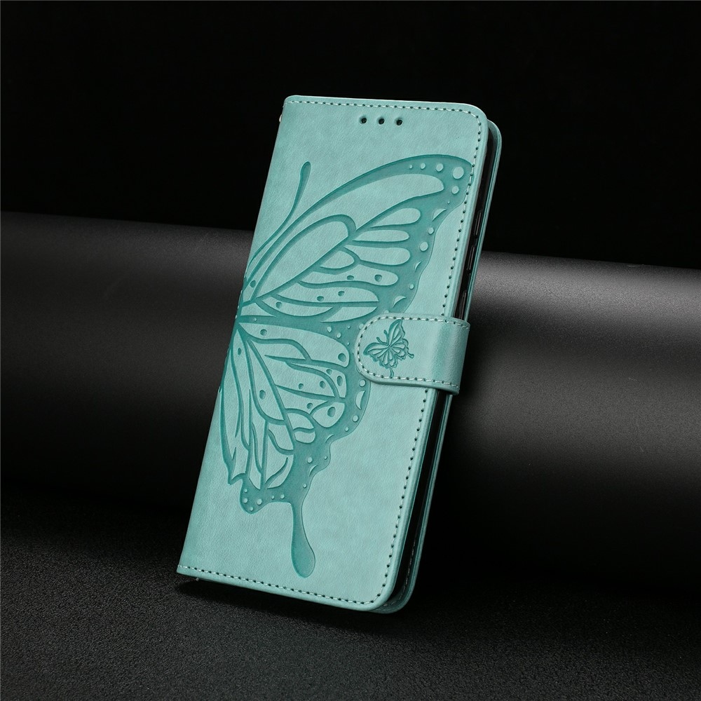 Floral Butterfly knížkové pouzdro na Xiaomi 17 - modrozelené