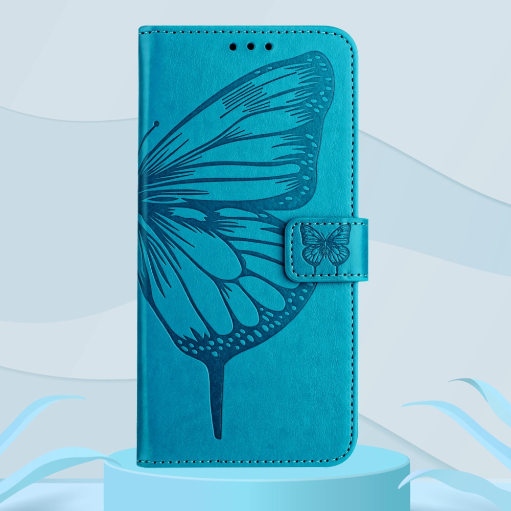 Floral Butterfly knížkové pouzdro na Xiaomi Poco X8 Pro Max 5G - modré