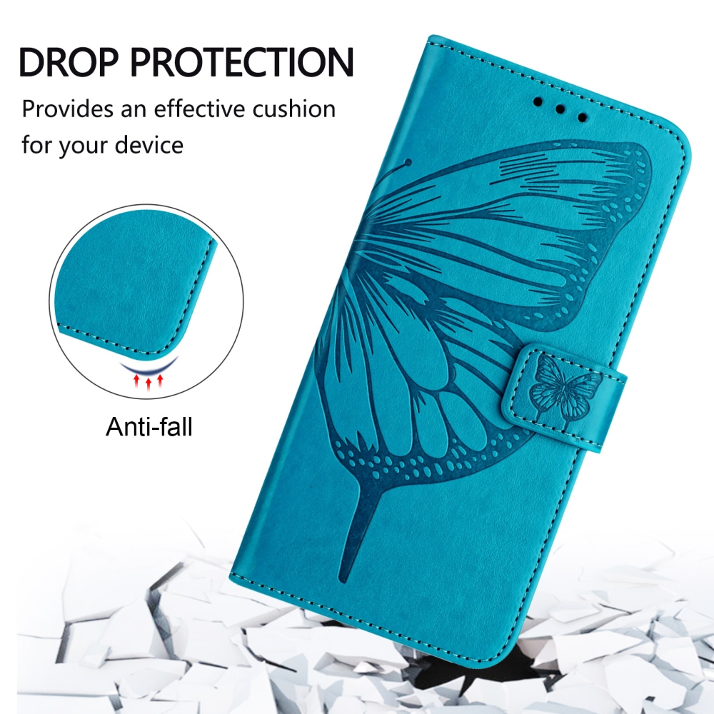 Floral Butterfly knížkové pouzdro na Xiaomi Poco X8 Pro Max 5G - modré