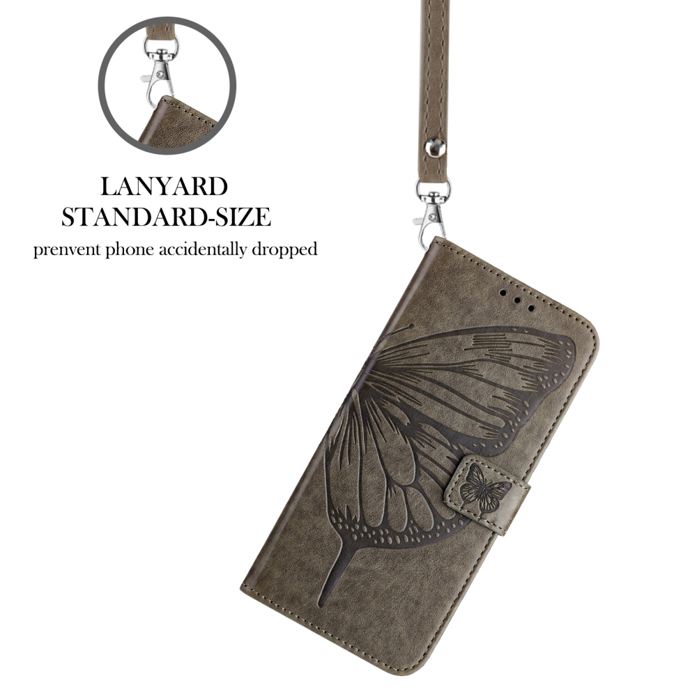 Floral Butterfly knížkové pouzdro na Xiaomi Poco X8 Pro Max 5G - šedé