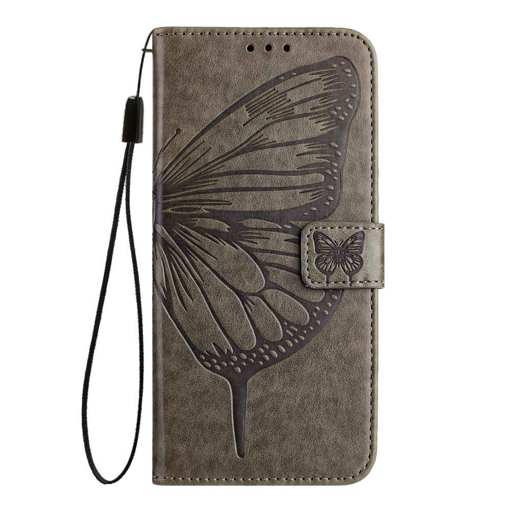 Floral Butterfly knížkové pouzdro na Xiaomi Poco X8 Pro Max 5G - šedé
