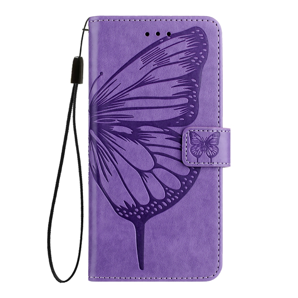 Floral Butterfly knížkové pouzdro na Xiaomi Poco X8 Pro Max 5G - světlefialové
