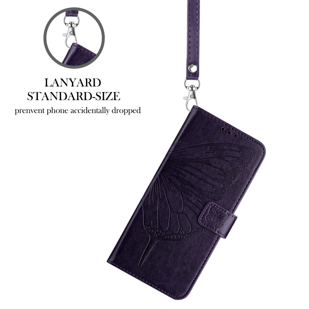 Floral Butterfly knížkové pouzdro na Xiaomi Poco X8 Pro Max 5G - tmavěfialové