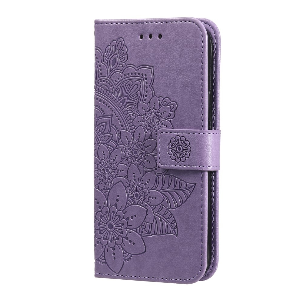 Floral knížkové pouzdro na Infinix Hot 50i/Smart 9 - fialové