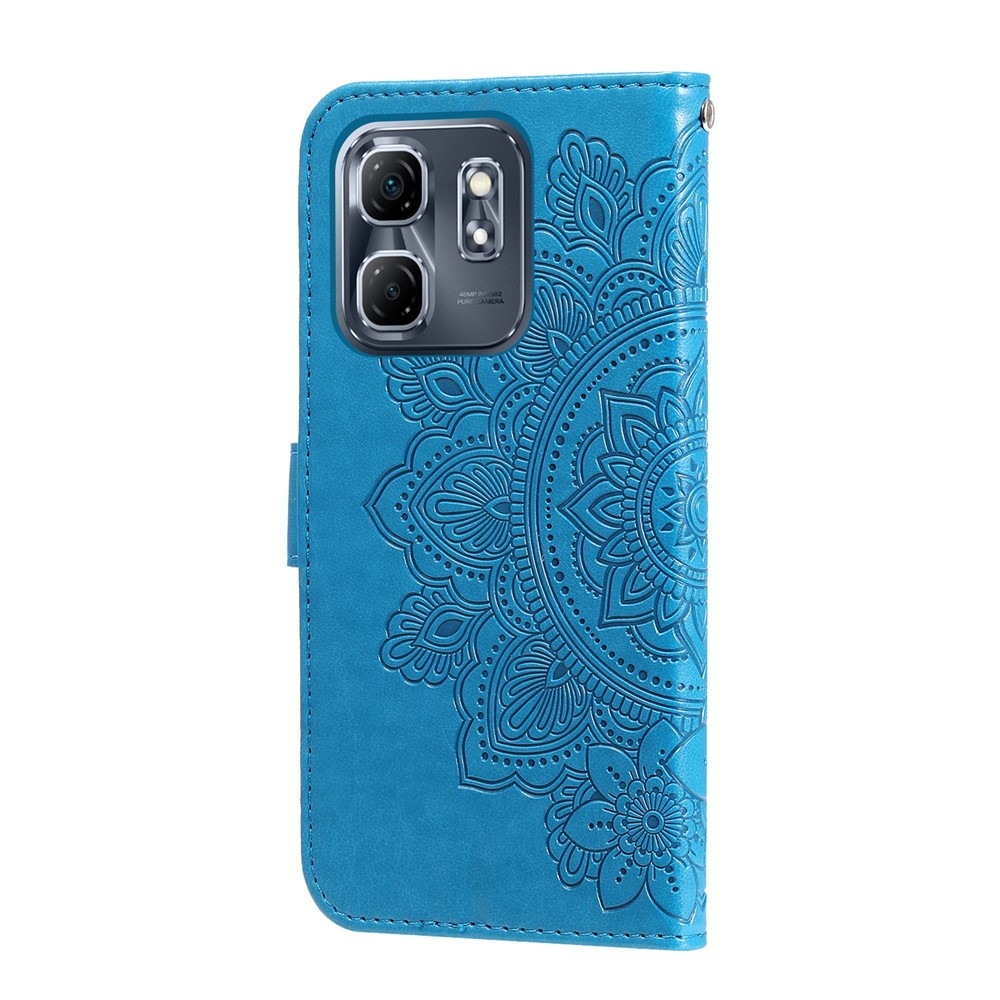 Floral knížkové pouzdro na Infinix Hot 50i/Smart 9 - modré