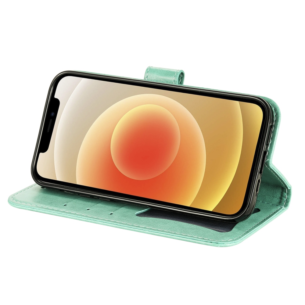 Floral knížkové pouzdro na Xiaomi Poco F8 Ultra 5G - modrozelené