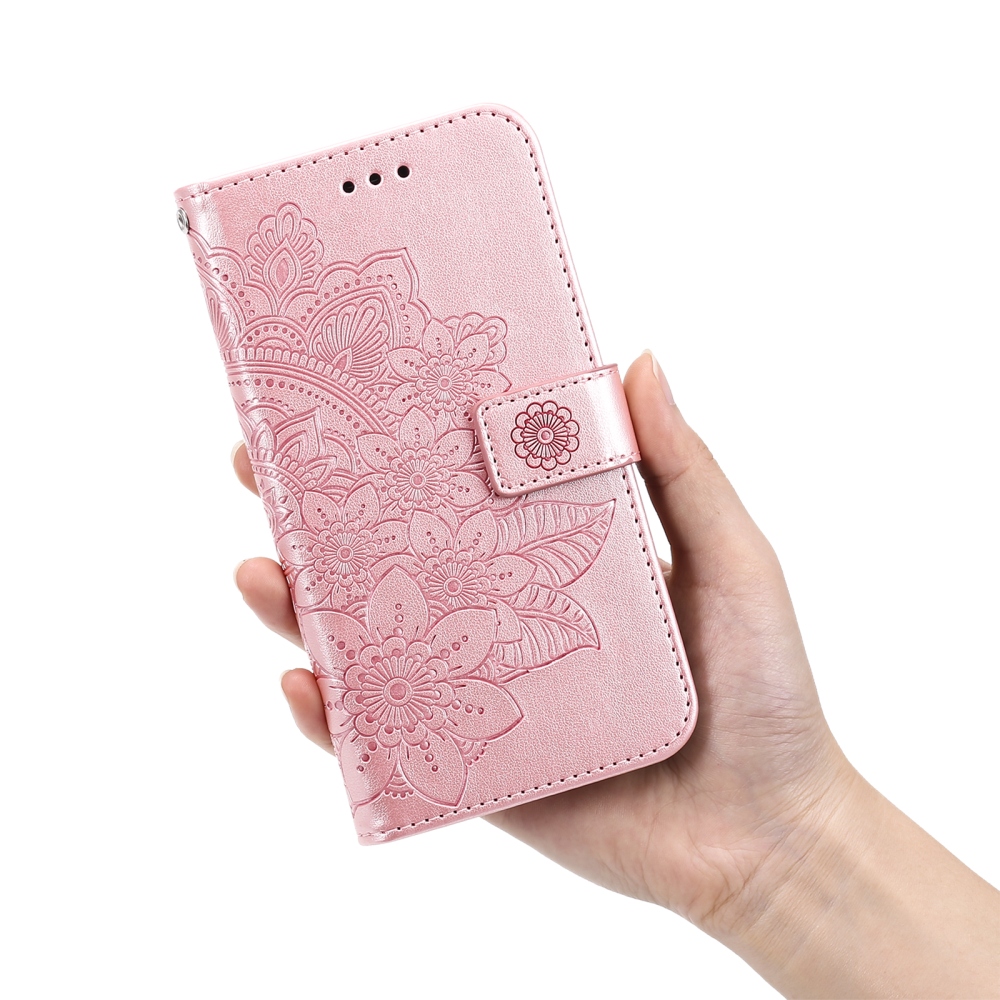 Floral knížkové pouzdro na Xiaomi Poco F8 Ultra 5G - růžové