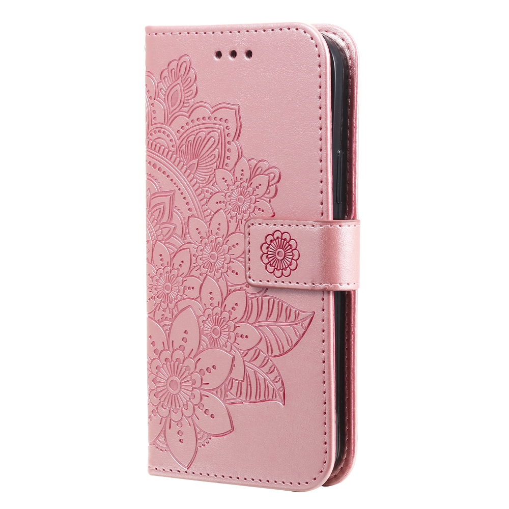 Floral knížkové pouzdro na Xiaomi Poco F8 Ultra 5G - růžové
