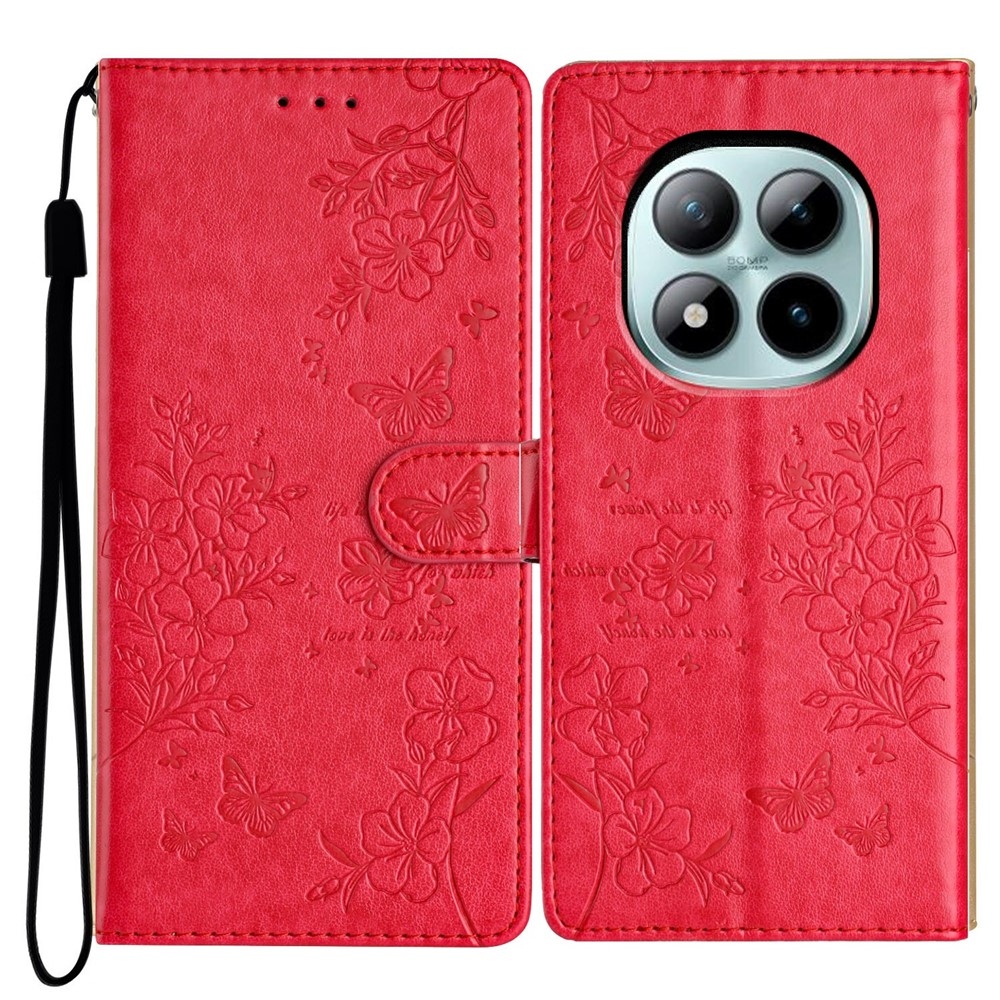 Floralis knížkové pouzdro na Xiaomi Redmi Note 15 Pro+ 5G - červené