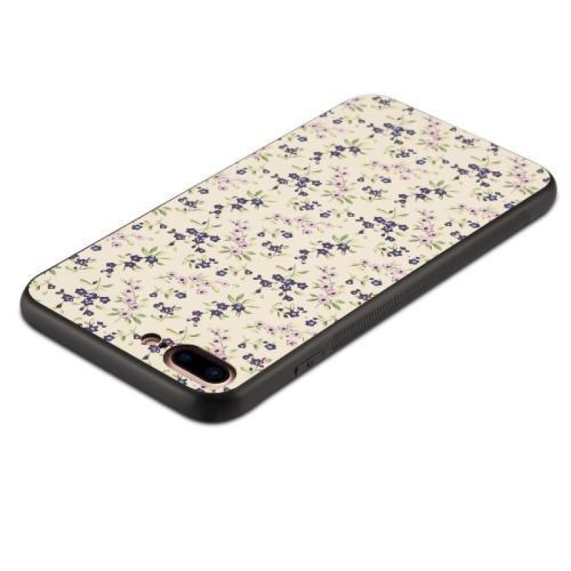 Flower gelový obal na iPhone 7 Plus a iPhone 8 Plus - fialové květy