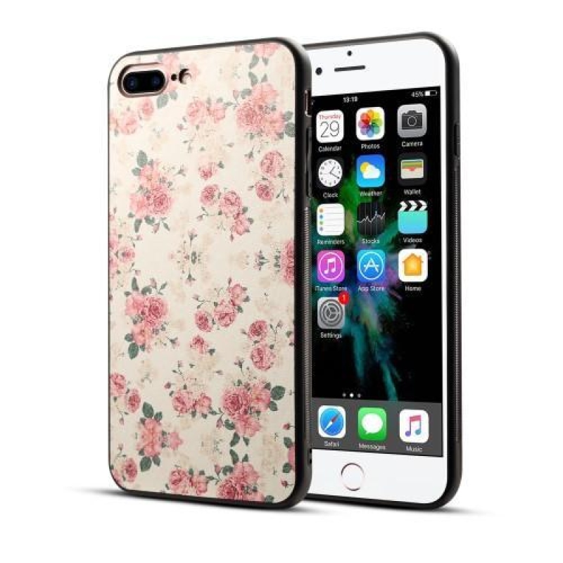 Flower gelový obal na iPhone 7 Plus a iPhone 8 Plus - pivoňky