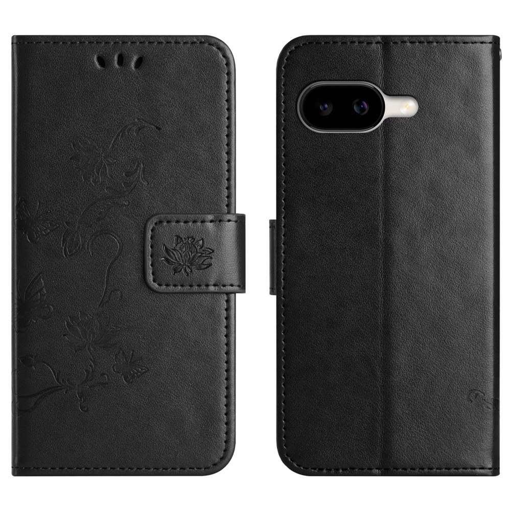 Flower knížkové pouzdro na Google Pixel 10a - černé