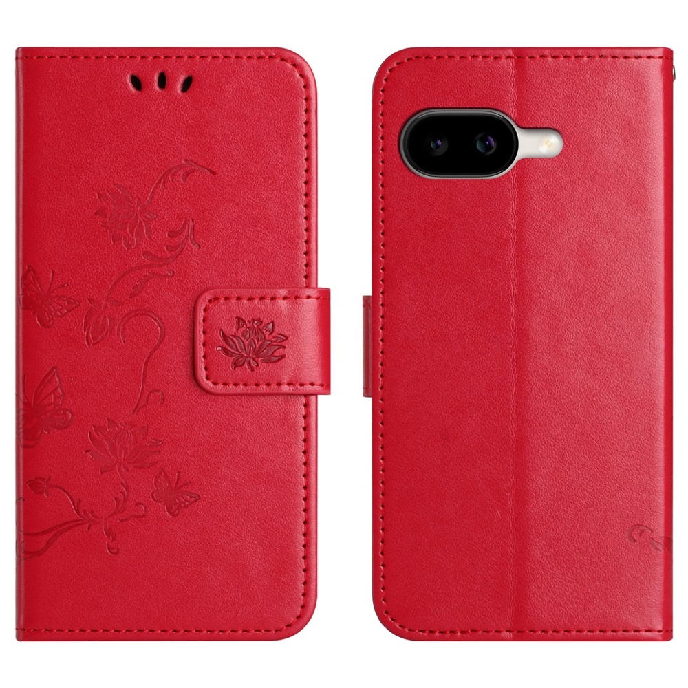 Flower knížkové pouzdro na Google Pixel 10a - červené