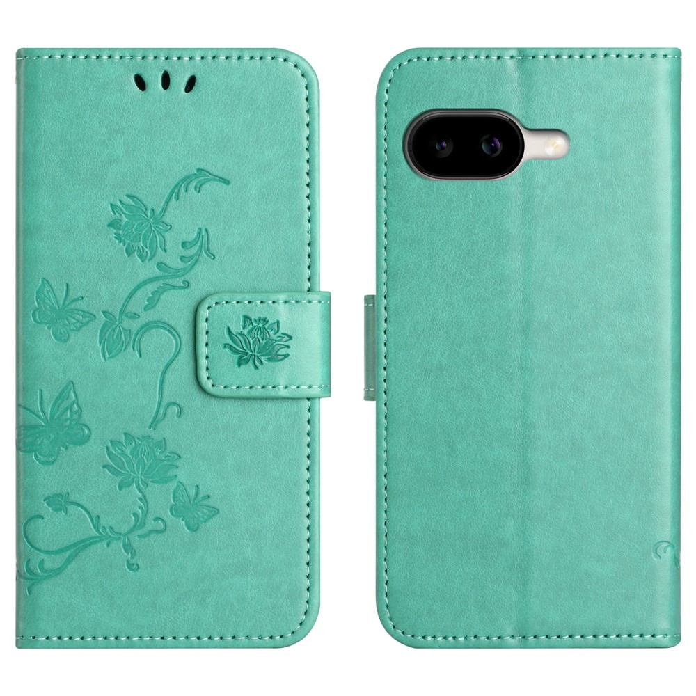 Flower knížkové pouzdro na Google Pixel 10a - modrozelené