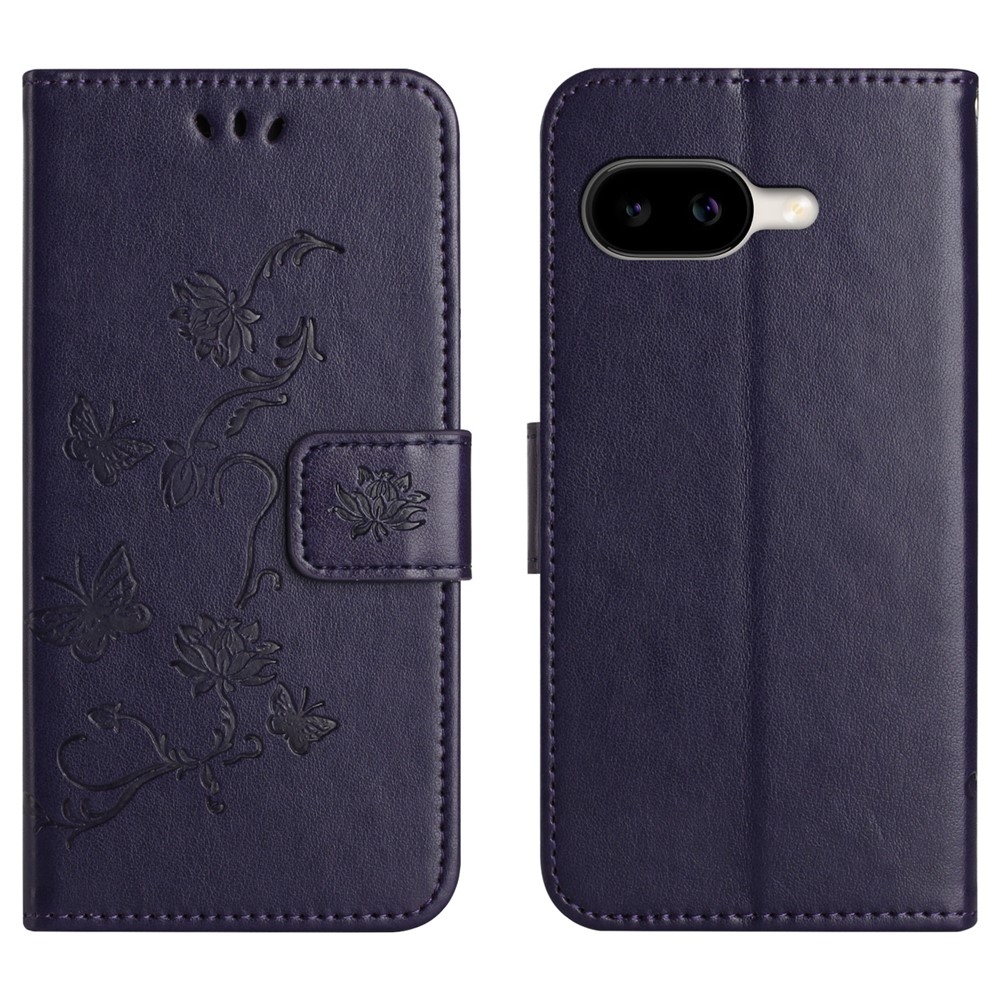 Flower knížkové pouzdro na Google Pixel 10a - tmavěfialové