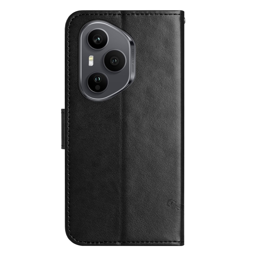 Flower knížkové pouzdro na Honor 400 Pro - černé