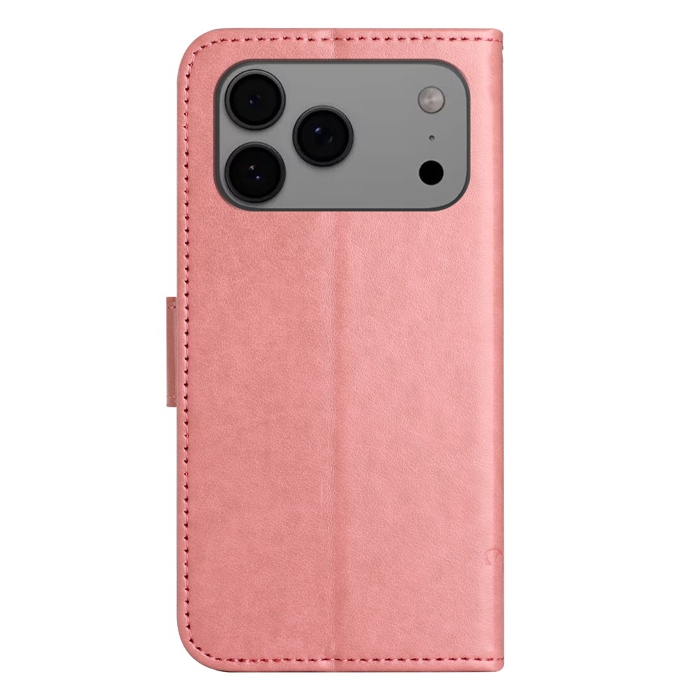 Flower knížkové pouzdro na iPhone 18 Pro Max/17 Pro Max - růžové
