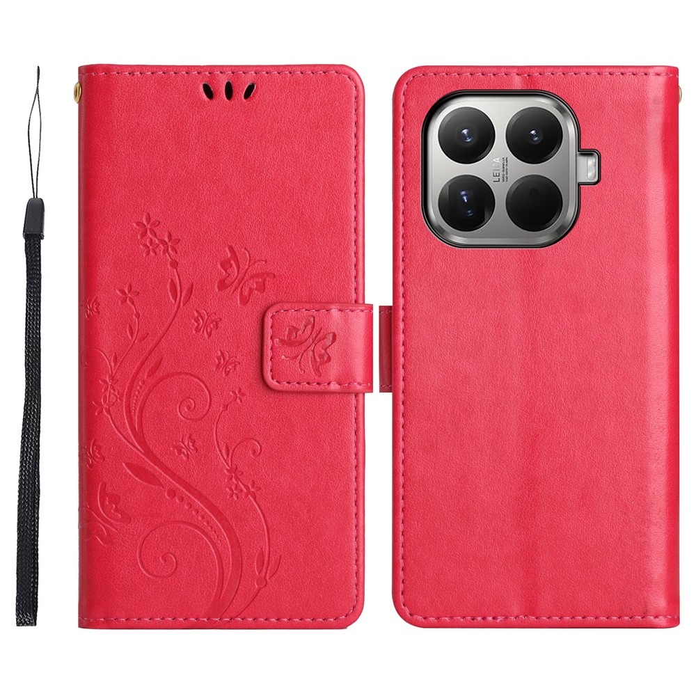 Flower knížkové pouzdro na mobil Xiaomi 17T - červené