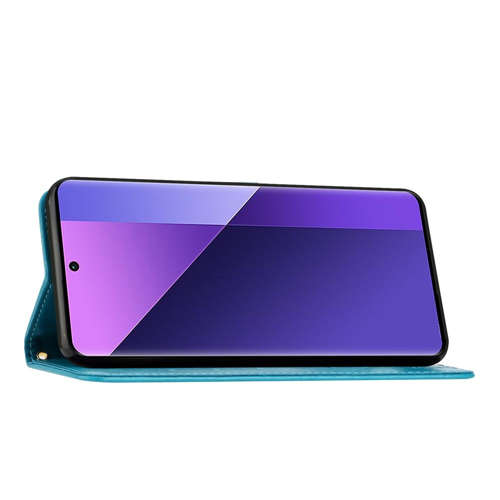 Flower knížkové pouzdro na mobil Xiaomi 17T - modré