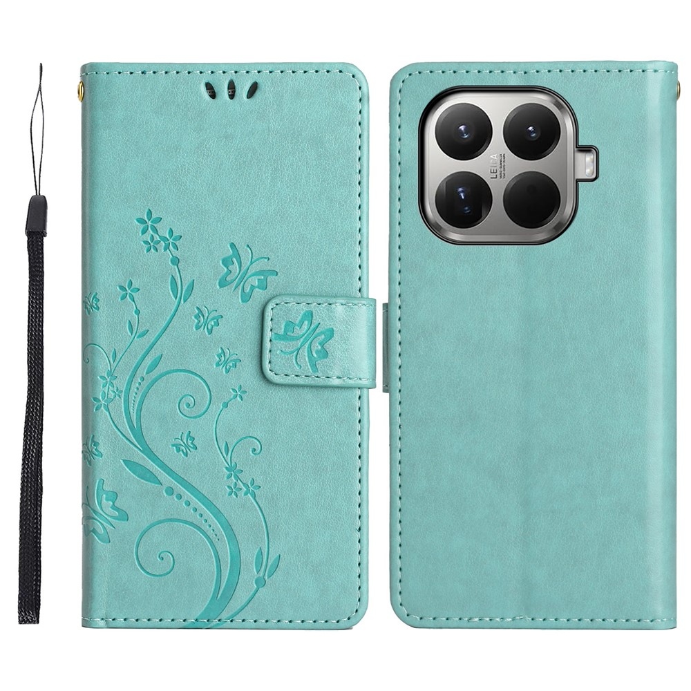 Flower knížkové pouzdro na mobil Xiaomi 17T - modrozelené