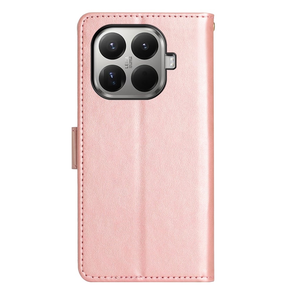 Flower knížkové pouzdro na mobil Xiaomi 17T - růžovozlaté