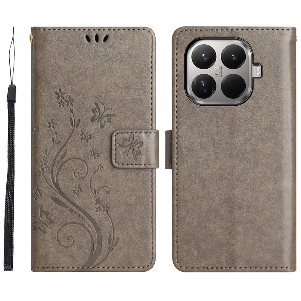 Flower knížkové pouzdro na mobil Xiaomi 17T - šedé