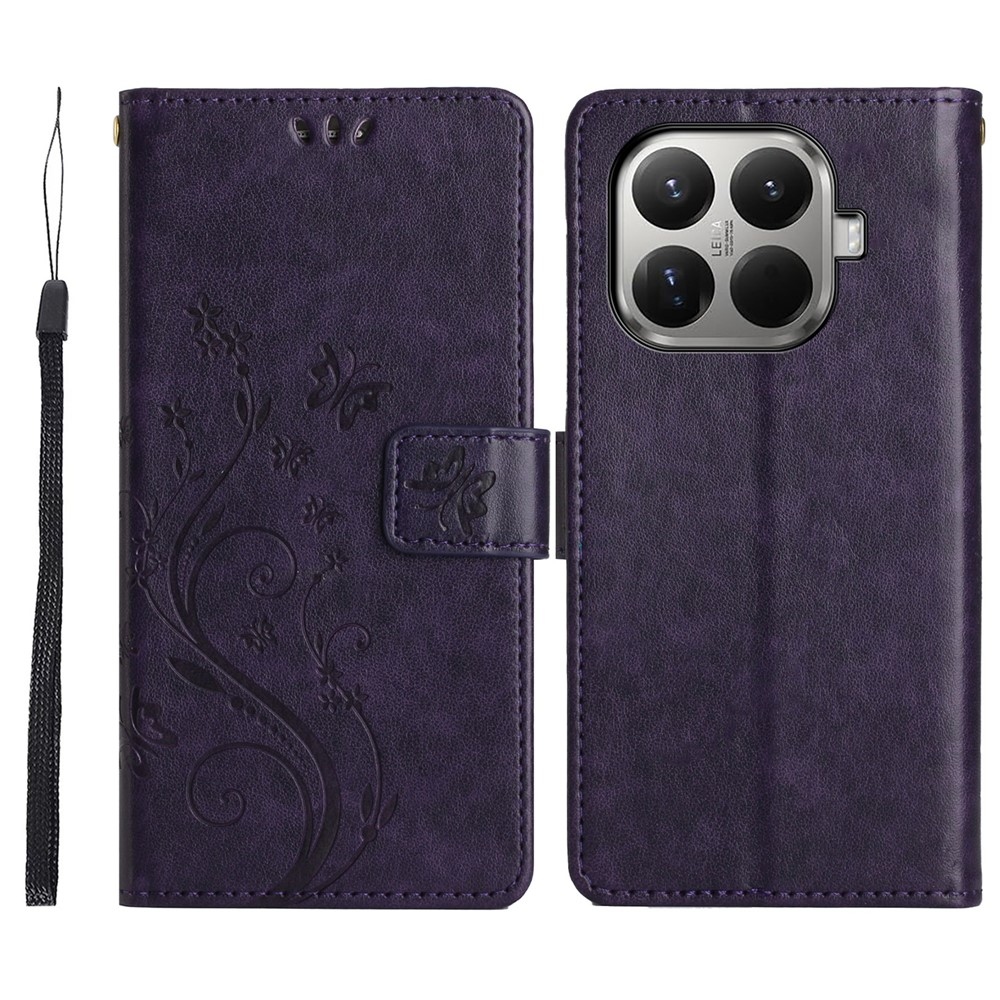 Flower knížkové pouzdro na mobil Xiaomi 17T - tmavěfialové