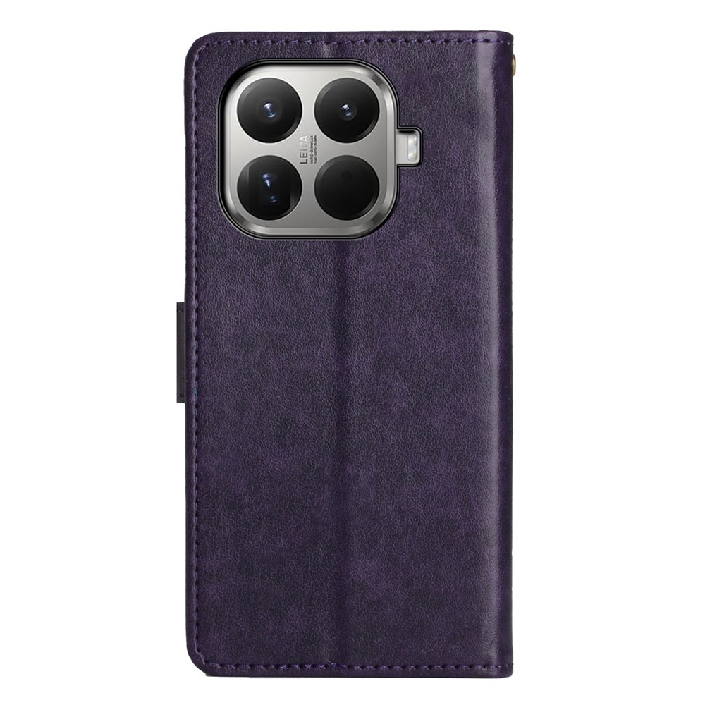 Flower knížkové pouzdro na mobil Xiaomi 17T - tmavěfialové