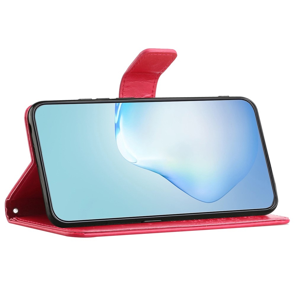 Flower knížkové pouzdro na Motorola Moto G06 - červené