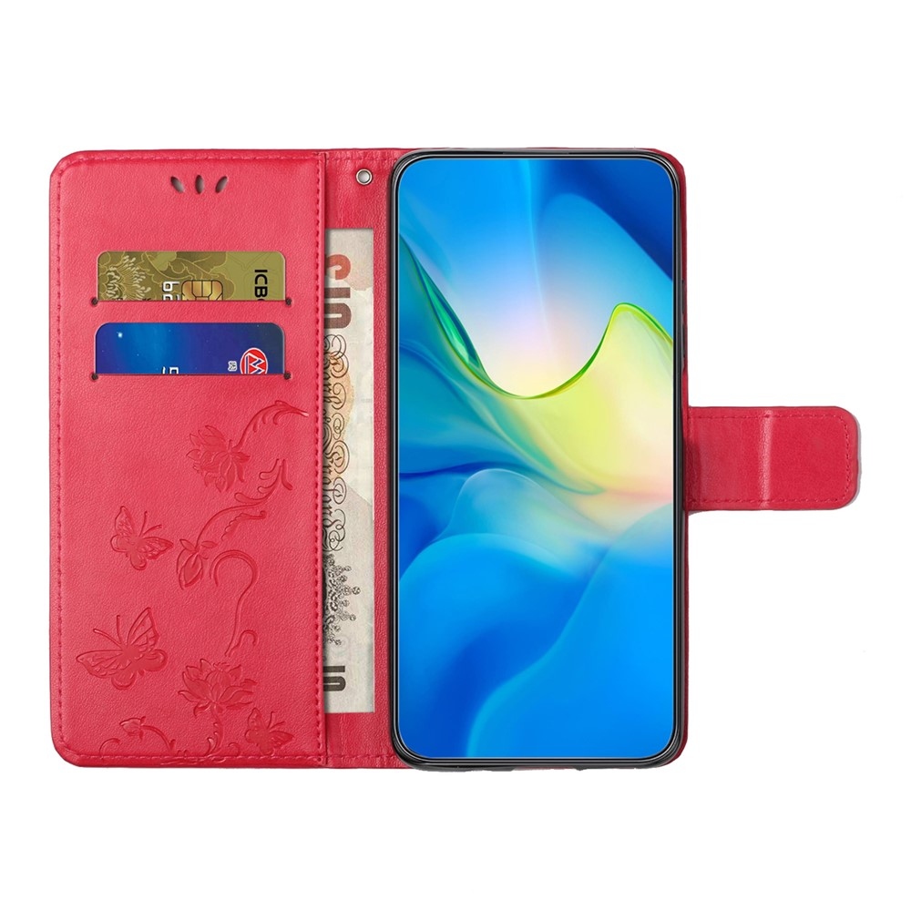 Flower knížkové pouzdro na Motorola Moto G86 5G/G86 Power 5G - červené