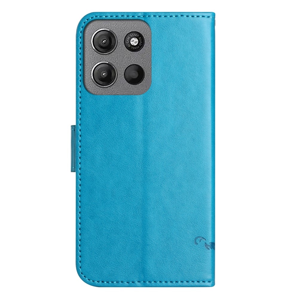 Flower knížkové pouzdro na Motorola Moto G86 5G/G86 Power 5G - modré