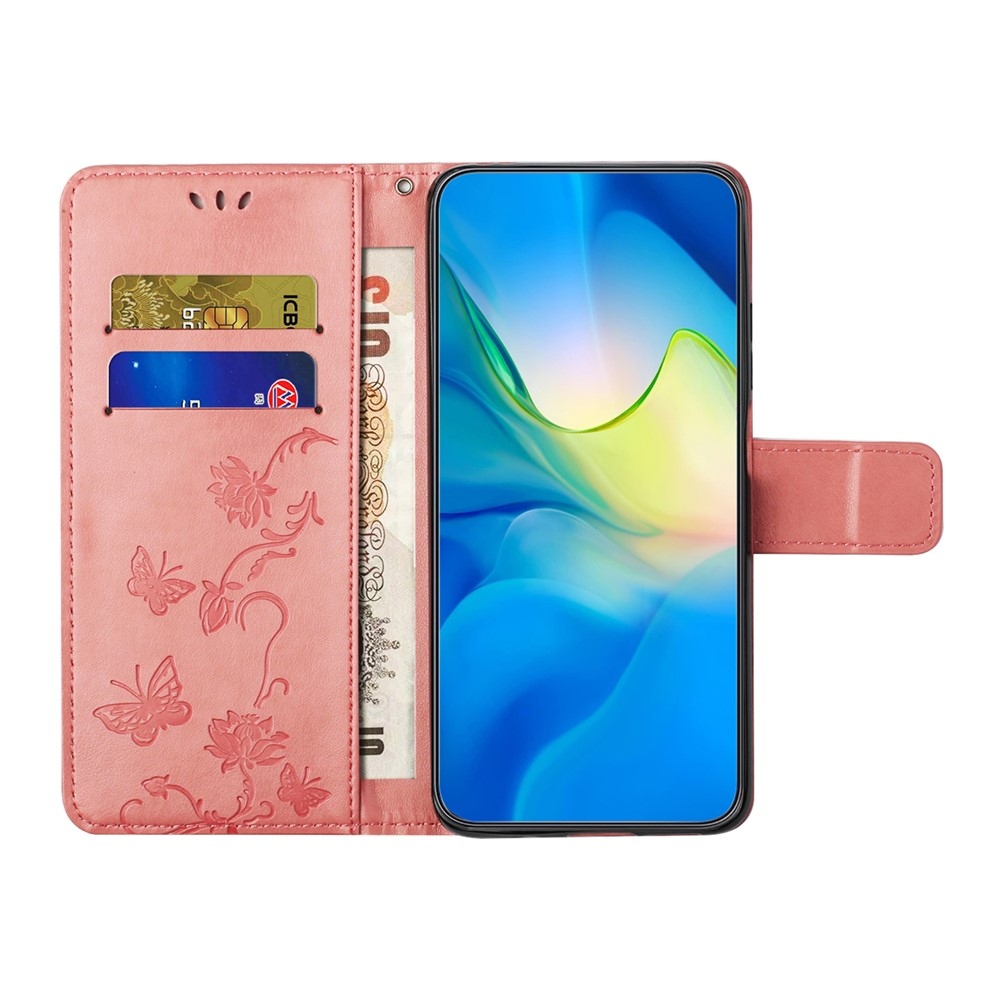 Flower knížkové pouzdro na Motorola Moto G86 5G/G86 Power 5G - růžové