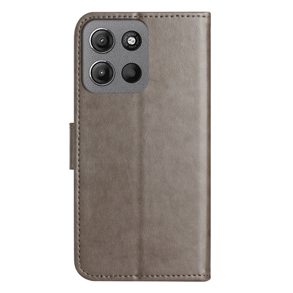Flower knížkové pouzdro na Motorola Moto G86 5G/G86 Power 5G - šedé