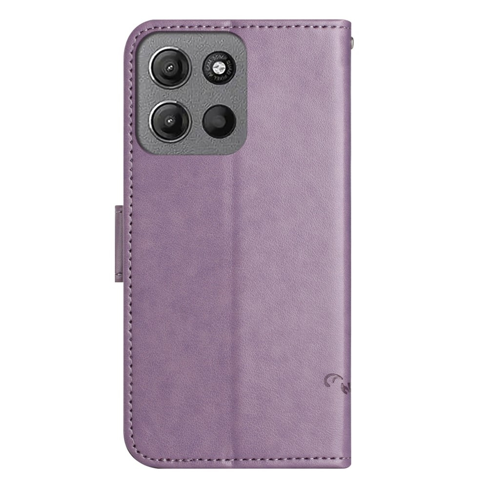 Flower knížkové pouzdro na Motorola Moto G86 5G/G86 Power 5G - světlefialové