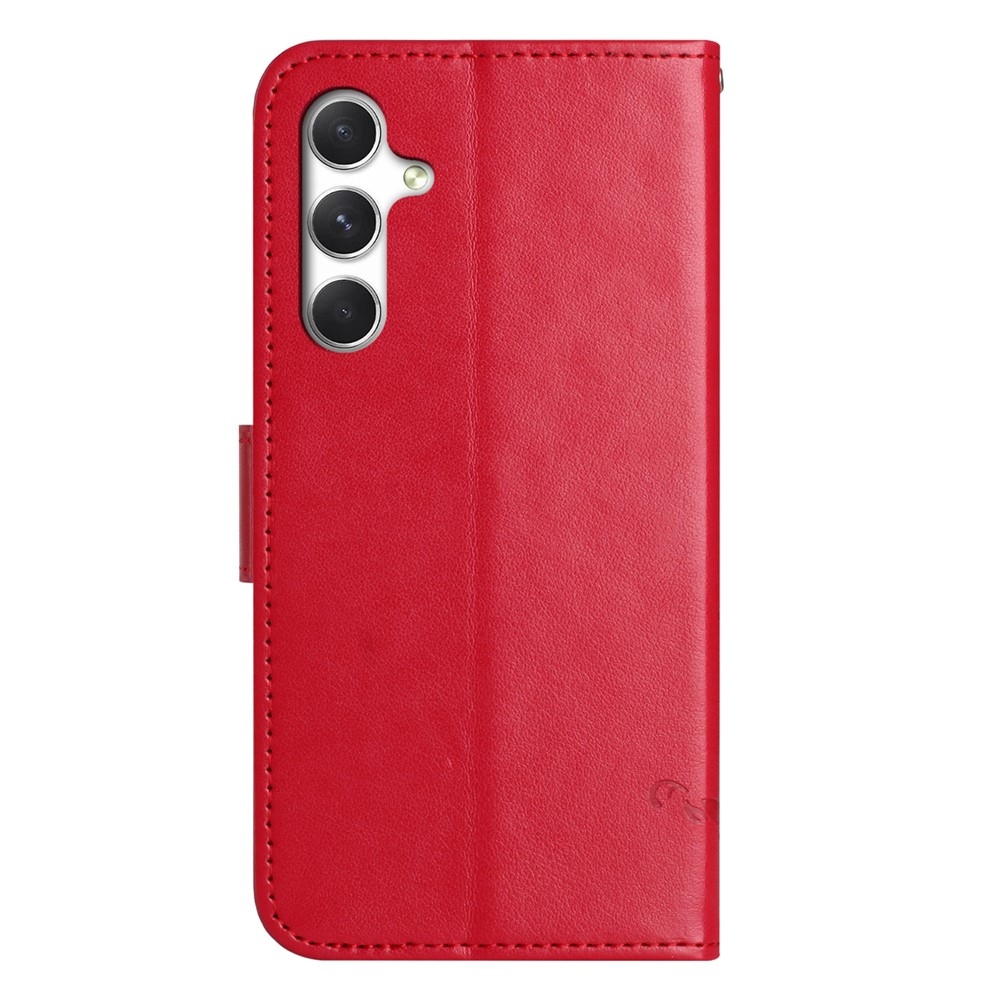 Flower knížkové pouzdro na Samsung Galaxy A27 - červené