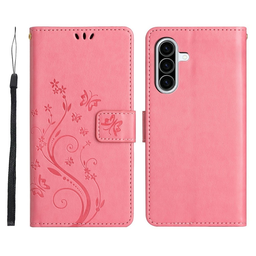 Flowers knížkové pouzdro na Samsung Galaxy A27 - růžové