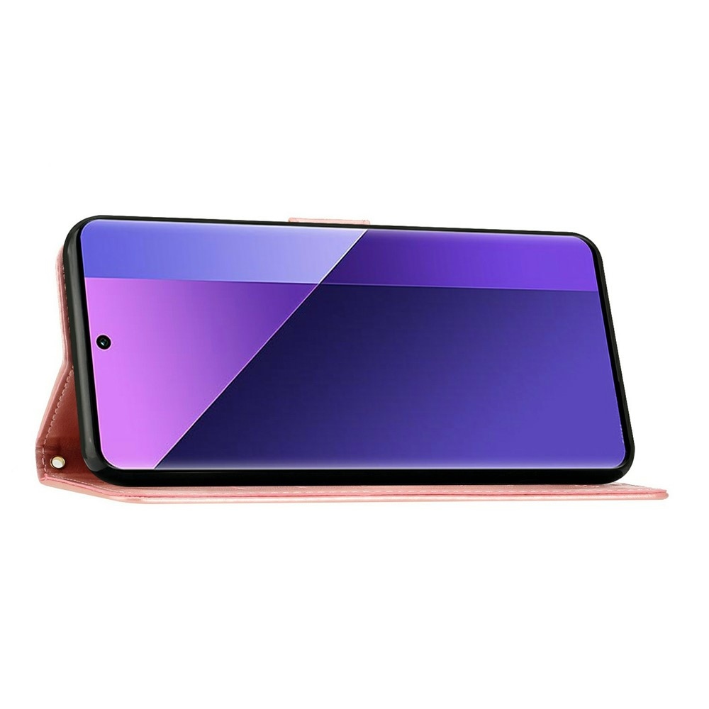 Flowers knížkové pouzdro na Samsung Galaxy A27 - růžovozlaté