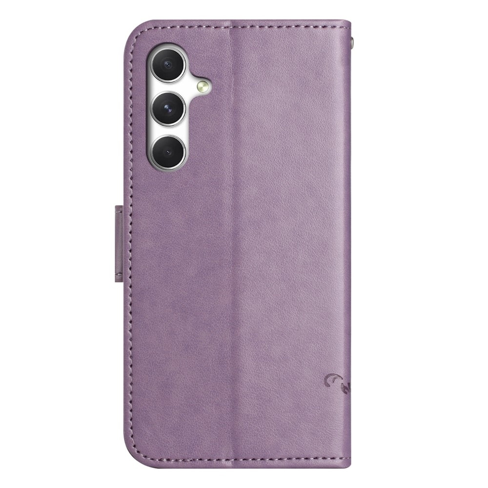 Flower knížkové pouzdro na Samsung Galaxy A27 - světlefialové