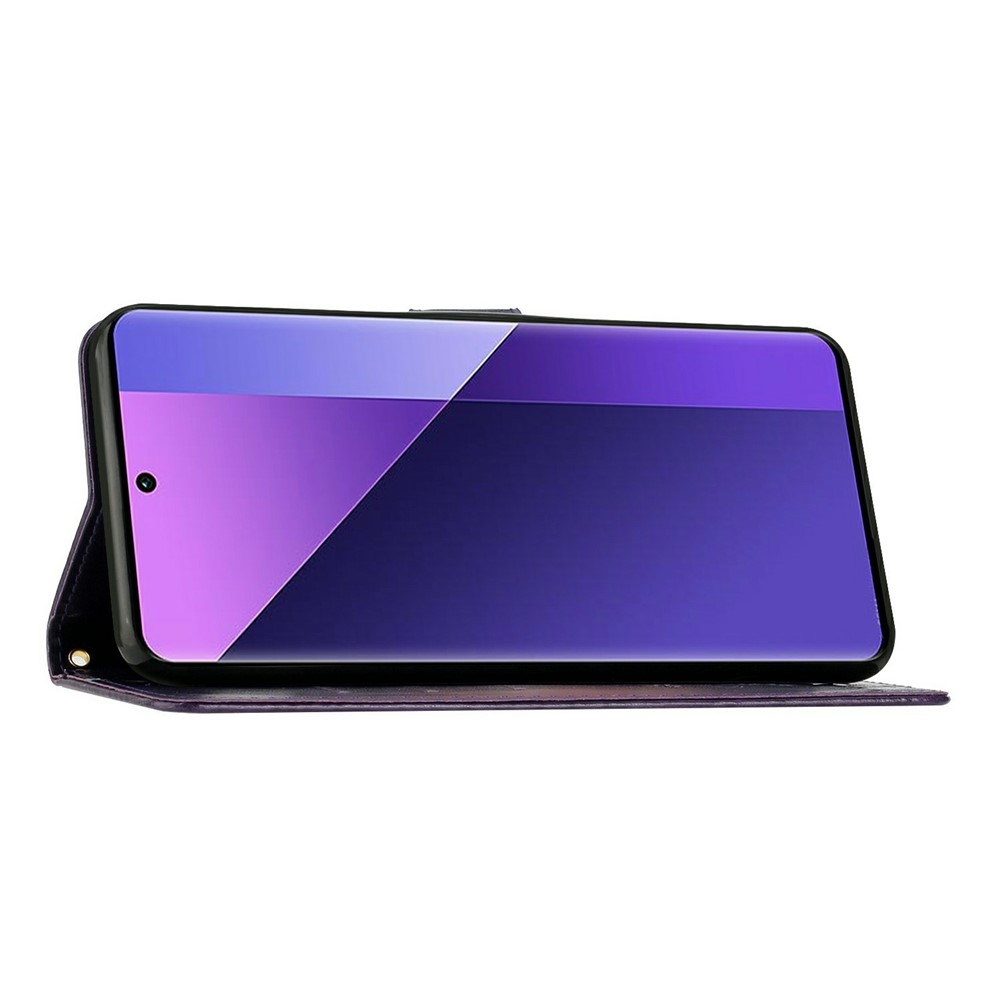 Flowers knížkové pouzdro na Samsung Galaxy A27 - tmavěfialové