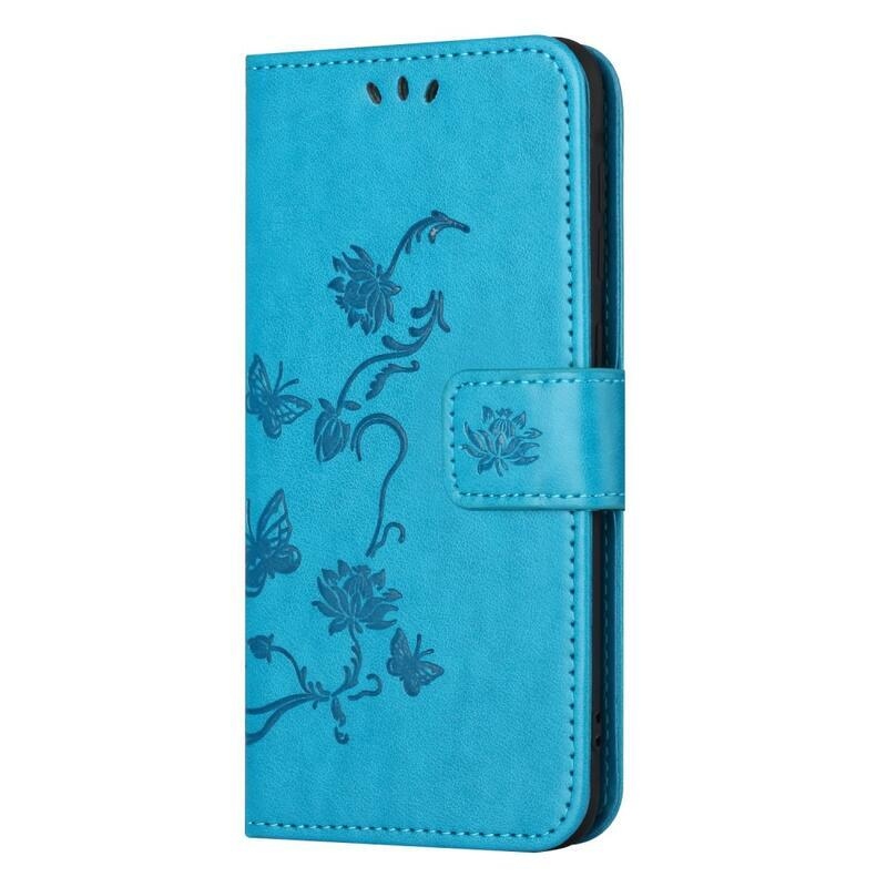 Flower knížkové pouzdro na Samsung Galaxy A34 5G - modré