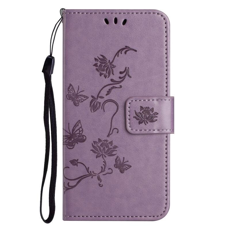 Flower knížkové pouzdro na Samsung Galaxy A34 5G - světlefialové