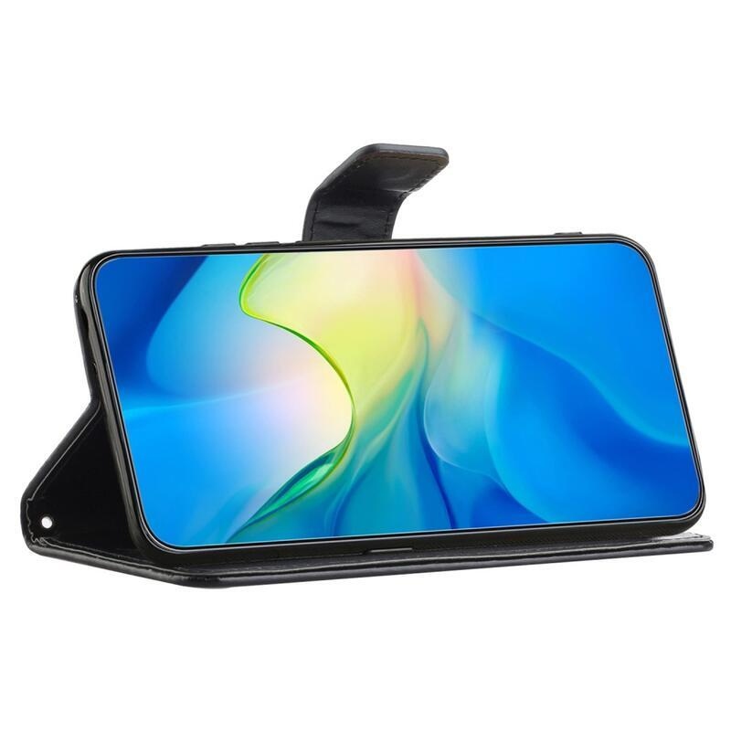Flower knížkové pouzdro na Samsung Galaxy A54 5G - černé