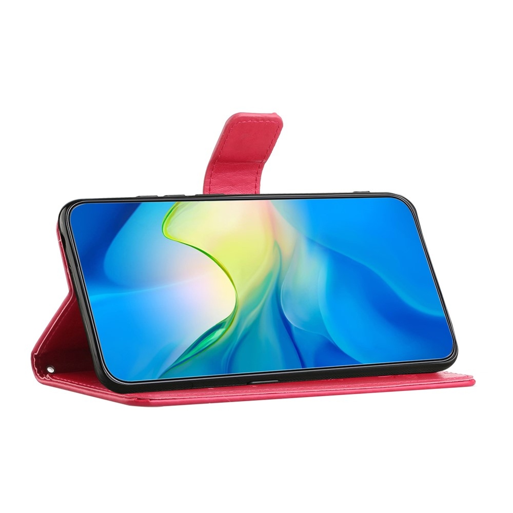 Flower knížkové pouzdro na Samsung Galaxy A57 5G - červené