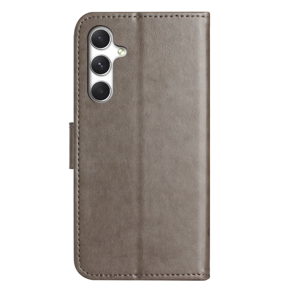 Flower knížkové pouzdro na Samsung Galaxy S26 - šedé