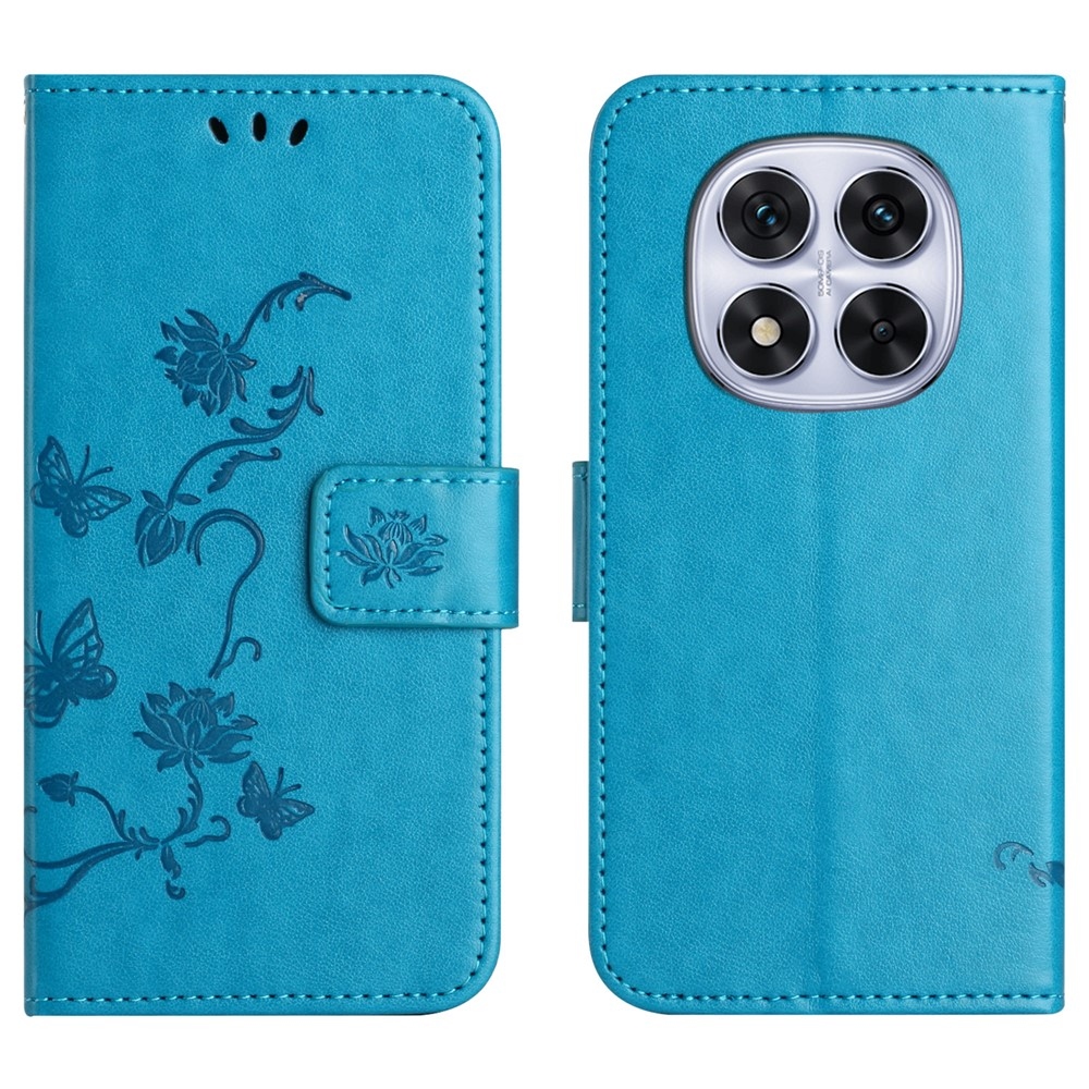 Flower knížkové pouzdro na Xiaomi Poco M8 5G/Redmi Note 15 5G - modré