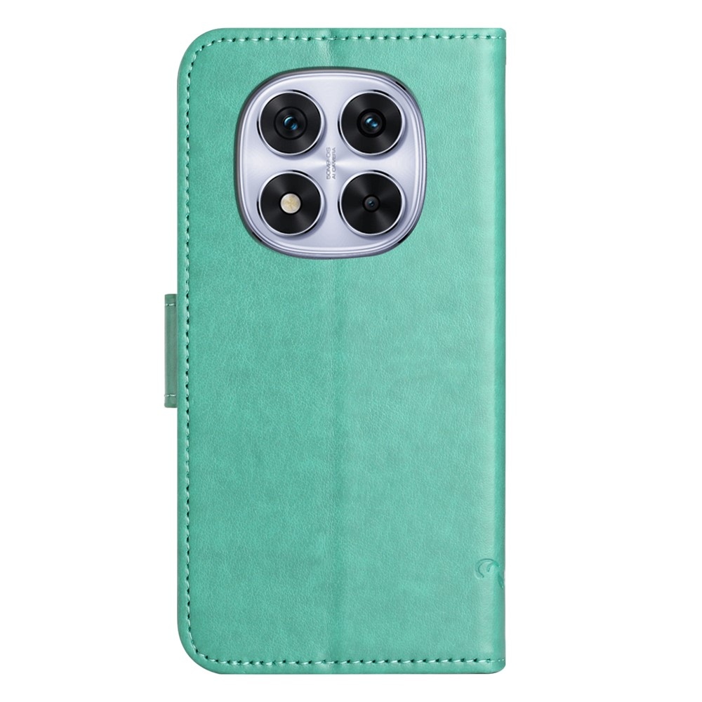 Flower knížkové pouzdro na Xiaomi Poco M8 5G/Redmi Note 15 5G - modrozelené